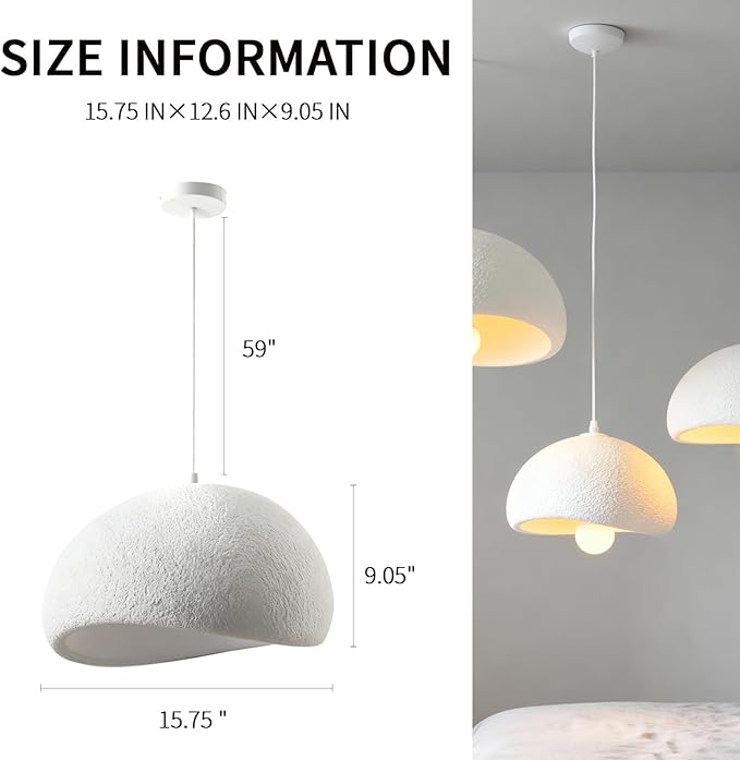 Wabi Sabi Chandelier Ceiling Pendant Light Modern Chandeliers for Dining Room Living Hallway Bedroom Restaurant (Warm Color, 15.7 Inch)