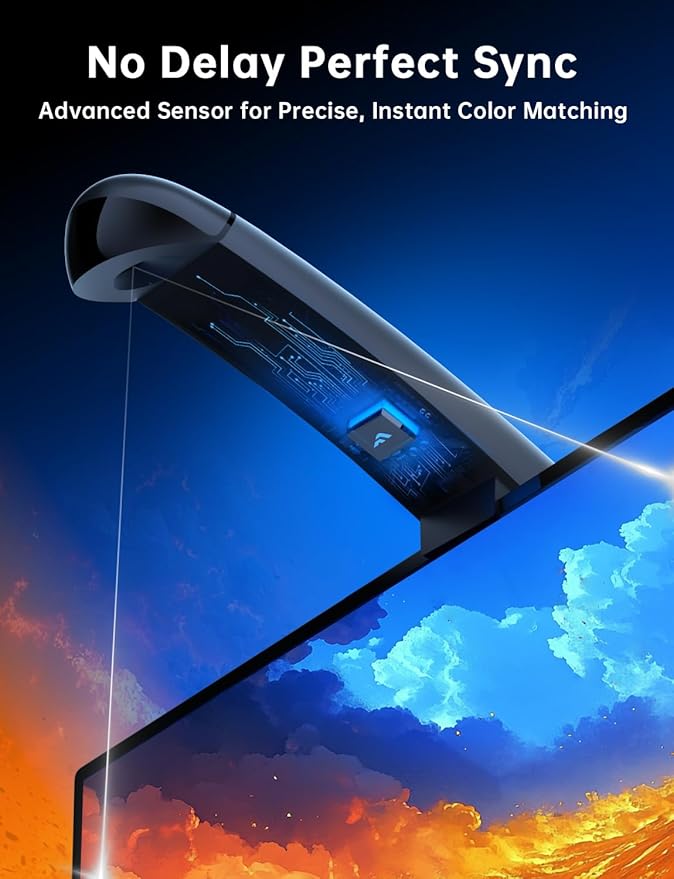 FFJ TV Lights that Change with Screen, 18ft Cuttable LED Backlight for 75-85 Inch Screen and PC Monitor, Backlight with Sensor, Smart App Control, Game & Music Sync Color Changing Lights