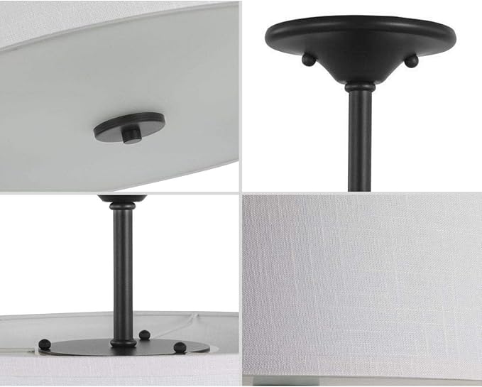 Progress Lighting Inspire Collection Graphite Three-Light 18" Semi-Flush Mount, 11.50x18.00x18.00