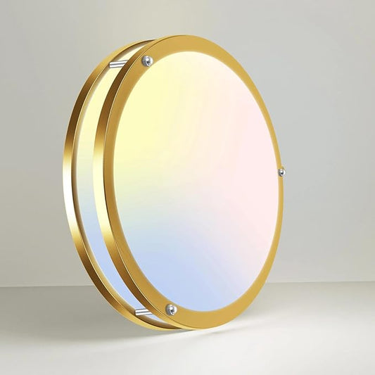 libtit 13 Inch Flush Mount Ceiling Lights, Dimmable 3000K-6500K Adjustable LED Ceiling Light, 24W Round Slim Light Fixture Gold for Kitchen Bedroom Bathroom Hallway-1 Pack