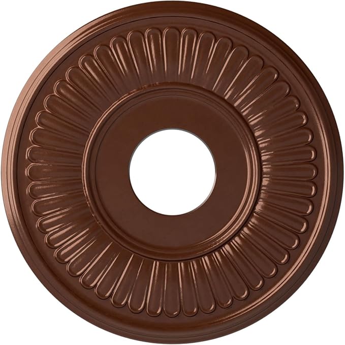 Ekena Millwork CM15BECPS 15 3/4"OD X 3 7/8"ID X 3/4"P Berkshire Ceiling Medallion Fits Canopies Up to 7", Copper Penny