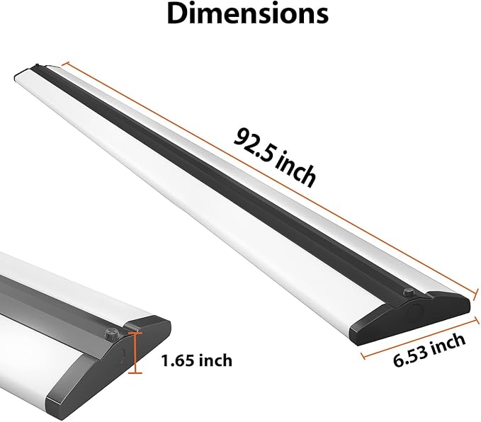 FAITHSAIL 8FT LED Shop Light, 110W LED Wraparound Ultra Slim Strip Lights, 12600 Lumens, 5000k Garage Lighting, 8 Foot LED Strip Light for Office, Workshop, Fluorescent Version Replacement, 2 Pack