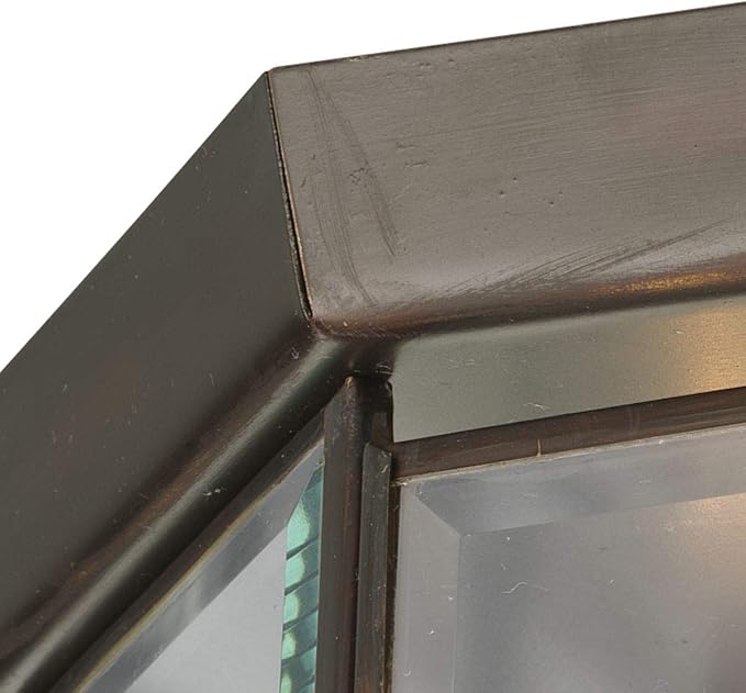 Progress Lighting 4-Light Beveled Glass 11-1/8" Close-to-Ceiling, Indoor, P5789-20, Antique Bronze