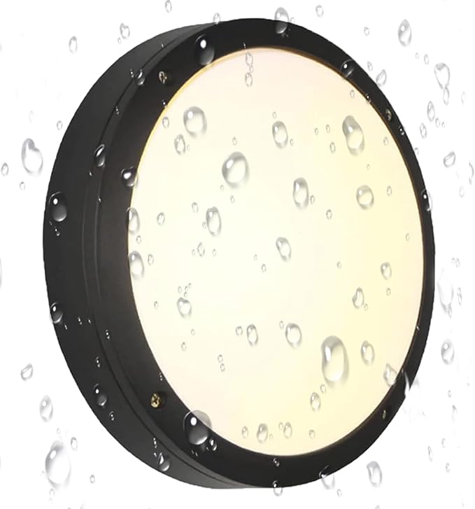 Flush Mount Ceiling Light, Die-Cast Aluminium Fully Sealed Moisture Resistant Light, Modern Minimalist Wall Sconce.11 Inch, 20W, 3000K, IP65 Rainproof, for Walls or Ceilings in Wet Areas.