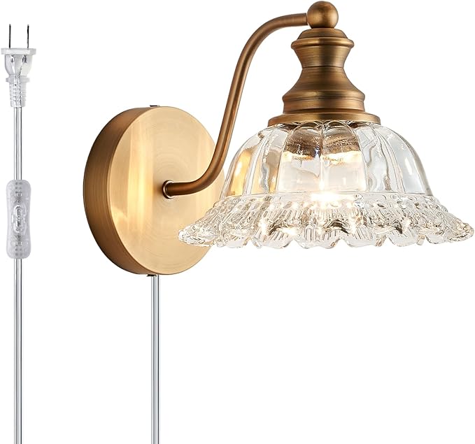 XIEDUN Plug in Vanity Light Wall Sconces Farmhouse Bathroom Sconces