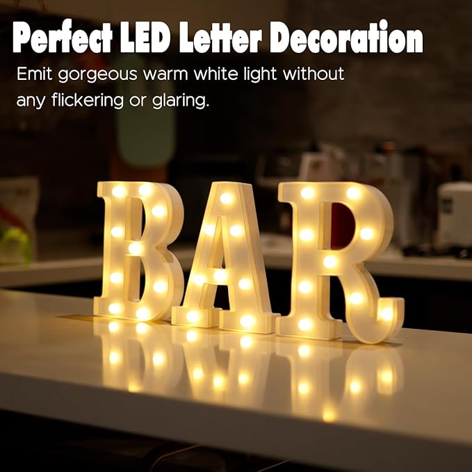 DyingSwan Small Led Marquee Letters, Light Up Letters, 8.58 Inch Led Letter Lights, Battery Powered Lighted Sign for Table, Party, Birthday, Christmas Decor (Letter G)