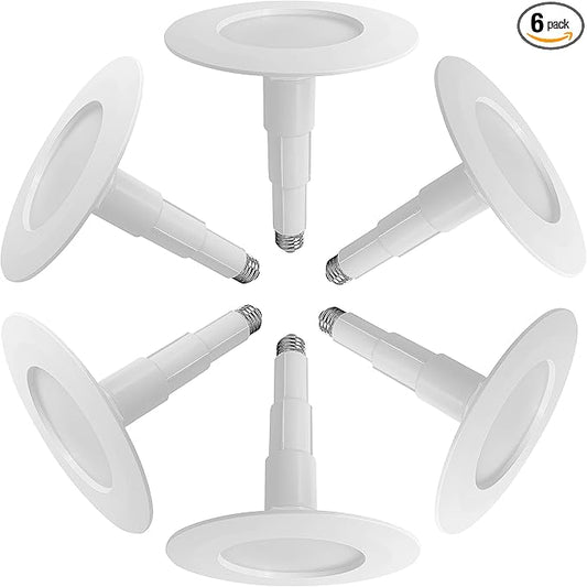 Jolux 6-Pack 5/6" LED Can Lights Retrofit Recessed Lighting,12W=60W,5000K Daylight,800 Lumens,Dimmable Can Lights,Damp Rated,Simple Installation Adjustable Retrofit Downlight,ETL,Bevel Trim