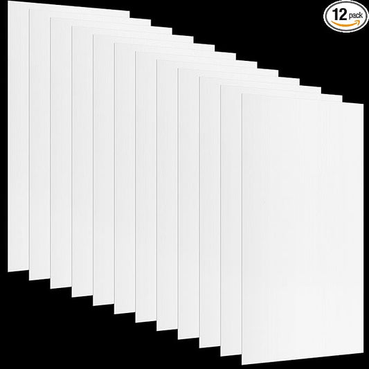 Pushglossy 12 Pack 22.5" x 46.5" x 0.2" Fluorescent Light Covers Replacement, Cuttable Polycarbonate Diffuser Panels for Drop Ceiling Light Fixture for Office Classroom Commercial Use (Milky White)