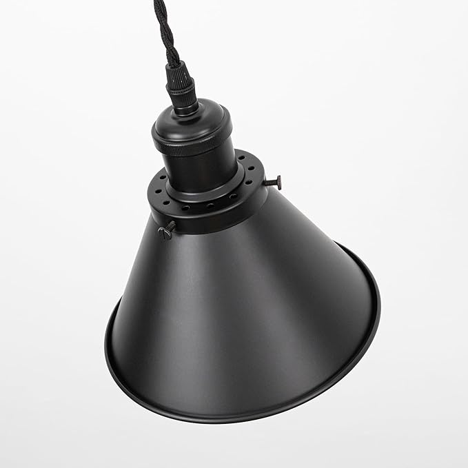 1x Plug in Cable Track Rail, 2X Adjustable Cord Black Track Lighting Fixtures H-Type Vintage Design for Kitchen Loft(No Bulb)