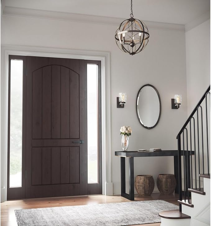 Progress Lighting Brandywine Collection 3-Light Farmhouse Sphere Pendant Light Antique Bronze, 19.75x16.00x16.00