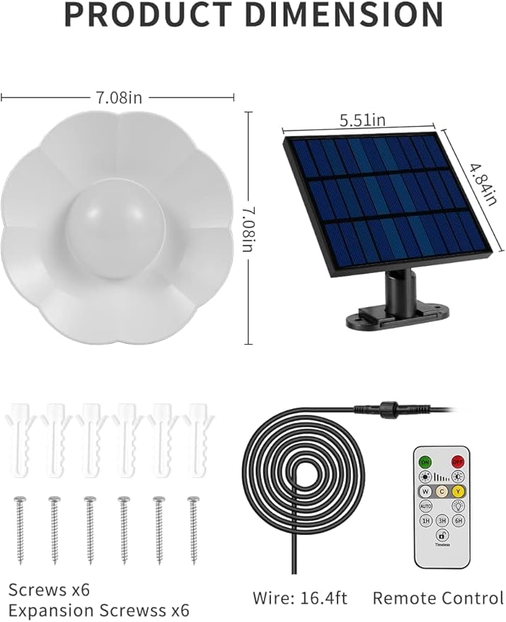 papasbox Solar Shed Lights Indoor Outdoor,Led Battery Powered Pendant Lights, Dusk to Dawn,4 Modes(Timer Lighting|Auto-On|5 Dimmable|Daytime-On) Waterproof Ip65 for Barn, Gazebo, Shop, Garage