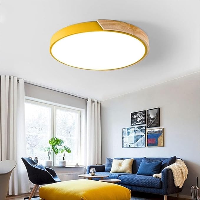 Ceiling Lamp Modern Minimalist Round Ceiling Light Fixture Flat Light Energy-Saving Easy Installation Bedroom Lights Living Room,Chandelier