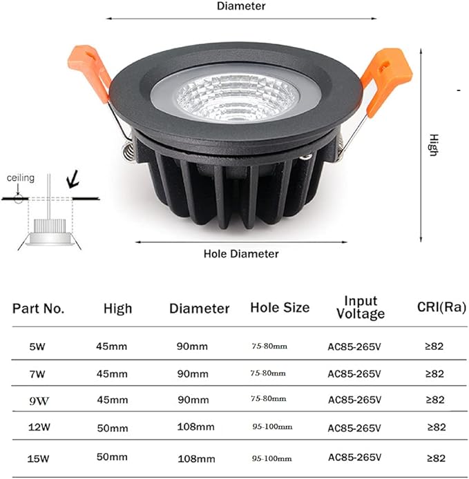 LS-PRO 3.5inch 7w LED Recessed Ceiling Light Slim Aluminium Panel, Anti Rust Fixture Downlight Shower Spotlight IP65 Waterproof for Wet Location Indoor & Outdoor Natural light/4000k-White Body