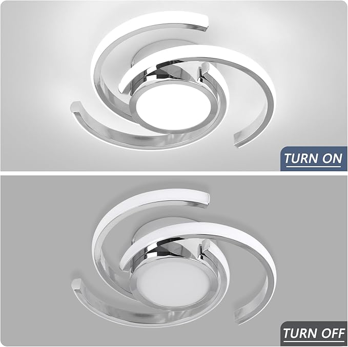 ADISUN LED Modern Ceiling Light,6000K Semi Flush Mount Ceiling Light Fixture,Unique Ceiling Lights for Living Room Bedroom Corridor Aisle Hallway Indoor Ceiling Lamp (D11 in*H2.9 in; 33W)