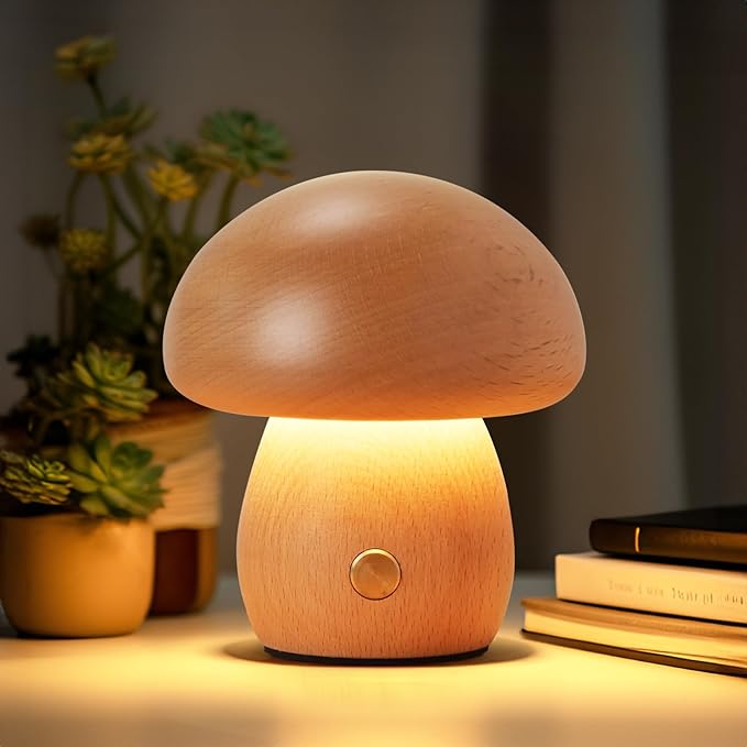 LONRISWAY Portable Cordless Rechargeable Battery Operated Lamp,Stepless Dimming, Small Table Lamp Portable Night Light, Dimmable Touch Control Warm LED Light for Bedroom, Nursery, Patio Decor