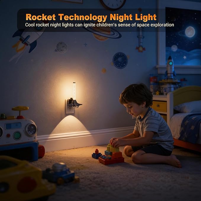 JandCase LED Night Light Plug into Wall, Dusk-to-Dawn Sensor, Slide Button Dimmer with 0-100LM Adjustable Brightness, 3000K Soft White Night Light for Bedroom, Bathroom, Stairway, Hallway, 2 Pack