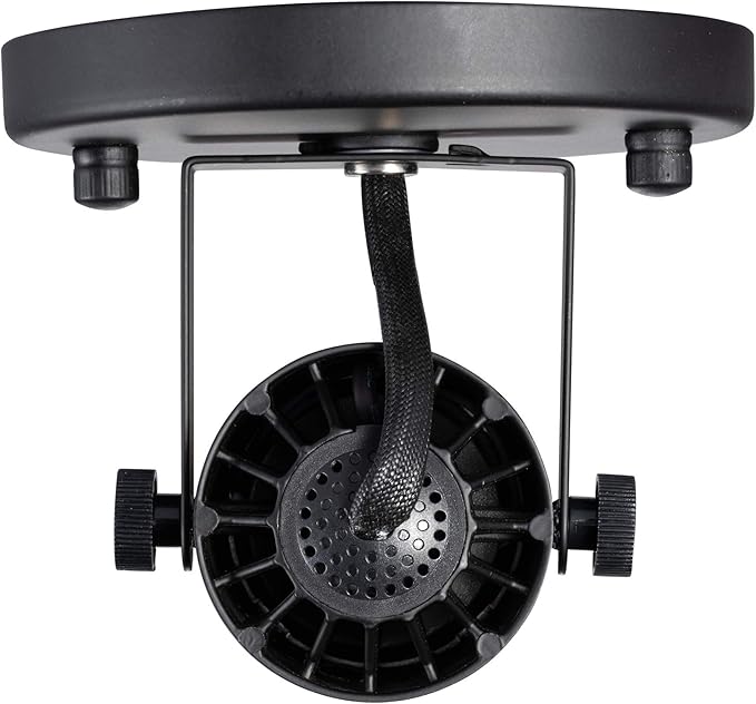 CLOUDY BAY LED Flush Mount Ceiling Spot Light,CRI90+ 8W 600lm 3000K Warm White Dimmable,Adjustable Tilt Angle Ceiling Light Fixture,Black