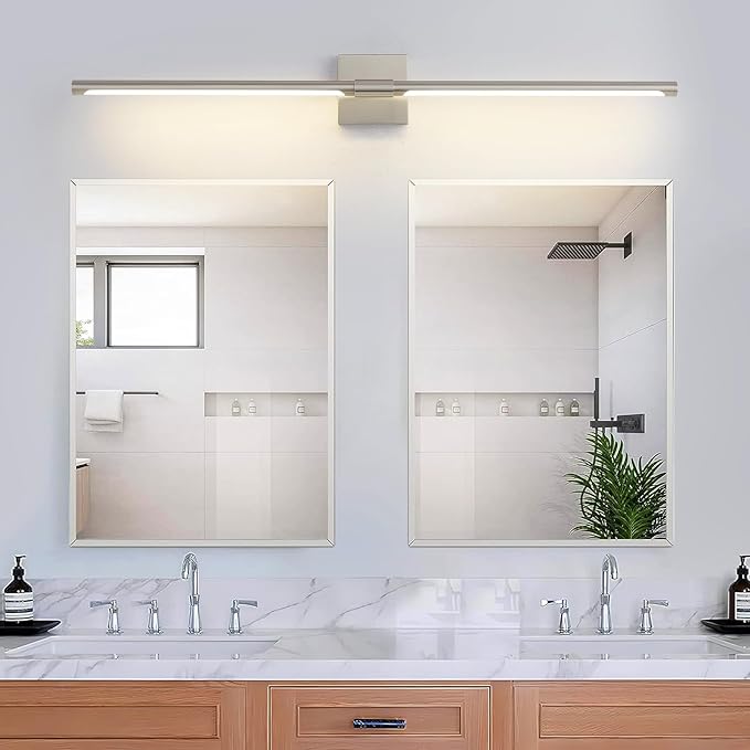 Sand Nickel 40 inch Vanity Light for Bathroom Over Mirror LED Vanity Lights Fixtures 4000K Morden Bathroom Sconce Picture Lights for Paintings (Horizontal & Vertical)