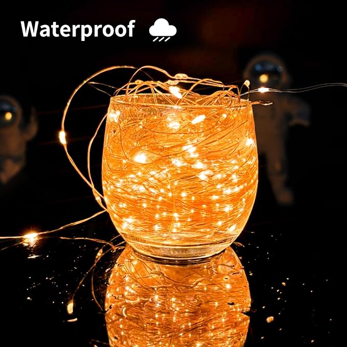 Solar String Lights Outdoor, 99 Feet 300 LEDs 8 Modes Solar Fairy Lights for Outside, Waterproof Outdoor Light for Patio Yard Christmas Tree Halloween Wedding Party Decorations, Orange