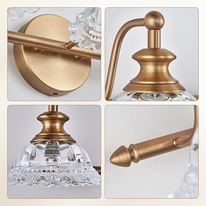 XIEDUN 37.4" Bathroom Light Fixtures 5 Lights Vanity Lighting Fixtures (Exclude G9 Bulb) Vanity Lights for Bathroom