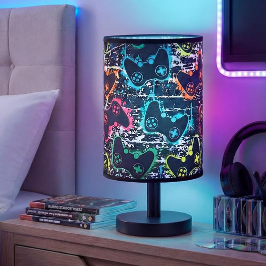 Glooglitter Video Game Table Lamp for Gifts 3 Colors Dimmable Lights 9.72 x 5.12 Inch Night Light Bedside DecLamps Oration for Bedroom Desk Birthday Gifts for Home Decor