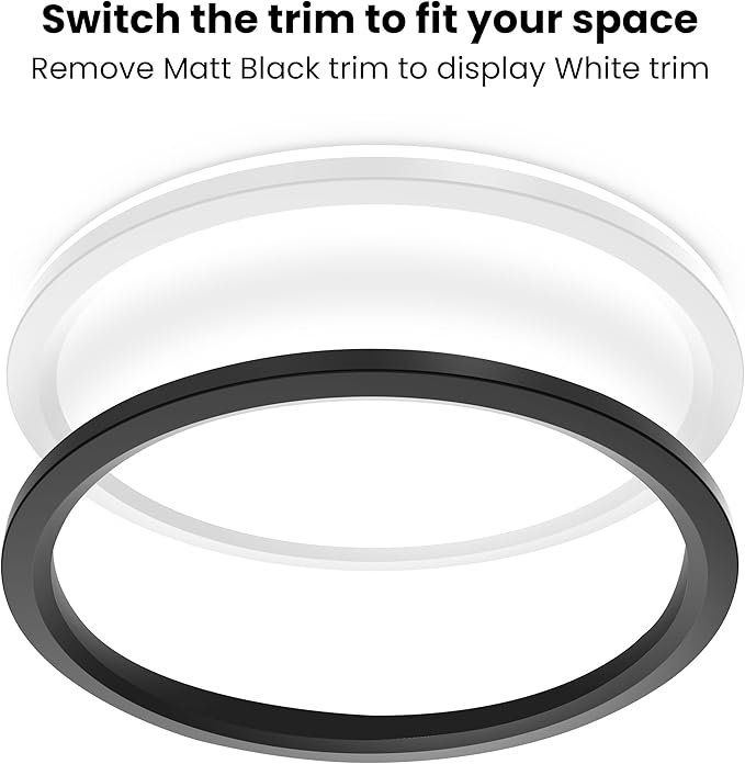 Feit Electric 11" Round LED Flat Panel Light, Adjustable White 5 Color Temperatures, Night Light Mode, Dimmable, Slim Profile with Interchangeable Magnetic Frames, FP11RT/5CCT/NL/WH