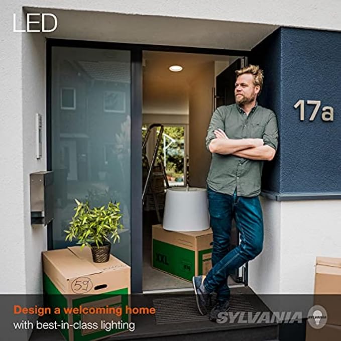 Sylvania LED Flood BR30 Light Bulb, 65W Equivalent Efficient 9W, Medium Base, Dimmable, 2700K, Soft White - 1 Pack (40460)