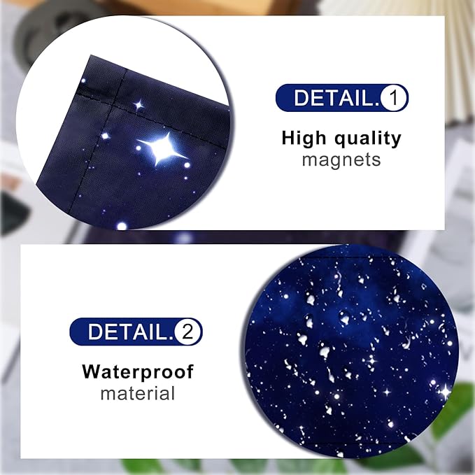 8 Pcs 1 x 4 Feet Fluorescent Lights Covers Magnetic Ceiling Light Cover with 8 Magnets Fluorescent Light Filters for School Classroom Home Drop Lamp Decor (Starry Sky)