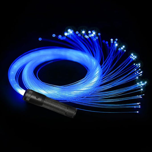 LED Whip Lights, Fiber Optic Whip for Dancing, with 40 Color Effect Mode and 360°Swivel, Rechargeable Rave Light for Parties, Rave Party, Carnival Activities