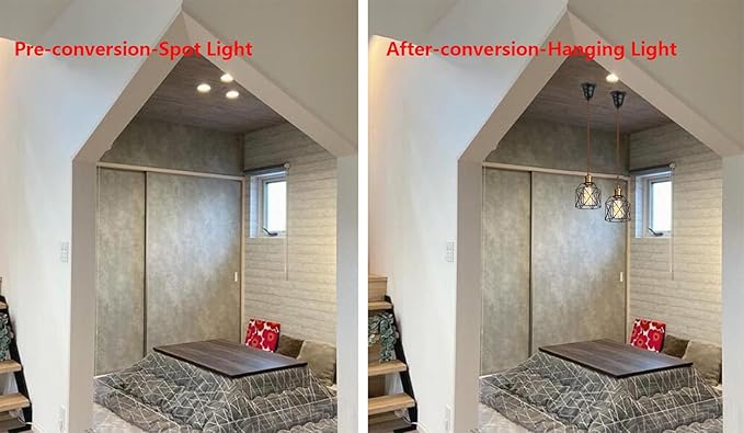 1 Pcs Ceiling Lights Conversion Pendant E26 Base Connections Adjusted Cord Customized Wire Length/Base/Shade Industrial Style Conversion Kit for E26 Spot Lamp