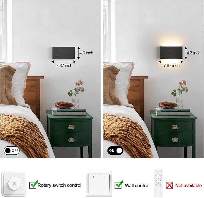 Black Wood wall sconces Lights Indoor for Living Room,wall Lamps Bedroom,Black wall Sconce wall Mounted lamp,wall Mounted Light,Indoor wall Lights