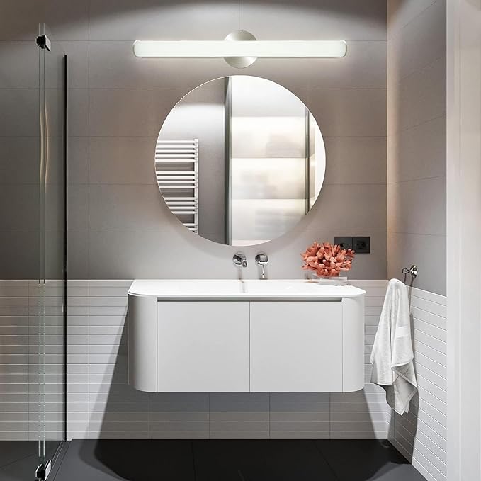 OOWOLF LED Bathroom Vanity Light, 16W 24inch Bathroom Lights Fixture,1600LM Led Vanity Lights Bar, 4000K Natural White Bath Wall Lighting Fixture Sconce Indoor, Vanity Light Fixtures Over Mirror