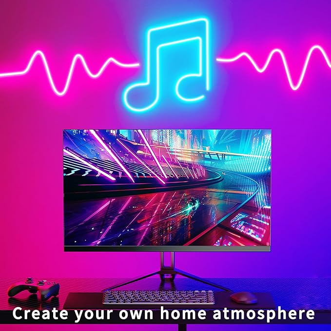 segrass 66ft Waterproof LED Strip Lights with Remote,Color Changing Music Sync App Control LED Lights for Bedroom, Living Room, Dorms, Room Décor