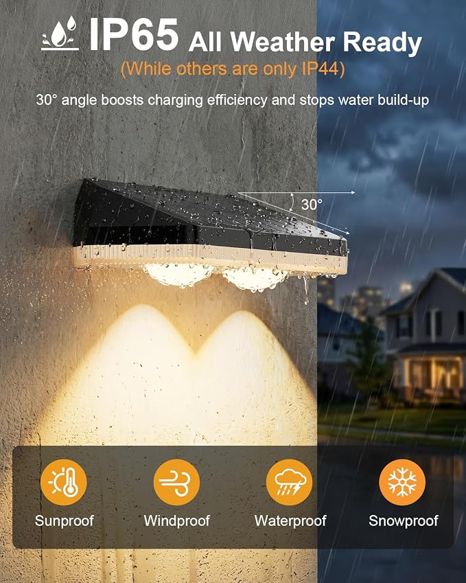 Solar Fence Lights Outdoor, 12 Pack Warm White & RGB 8 Colors Fence Lights Solar Powered Ultra-Bright LED Lens Waterproof Outdoor Solar Lights for Fence, Backyard, Railing, Patio, Wall, Step, Deck