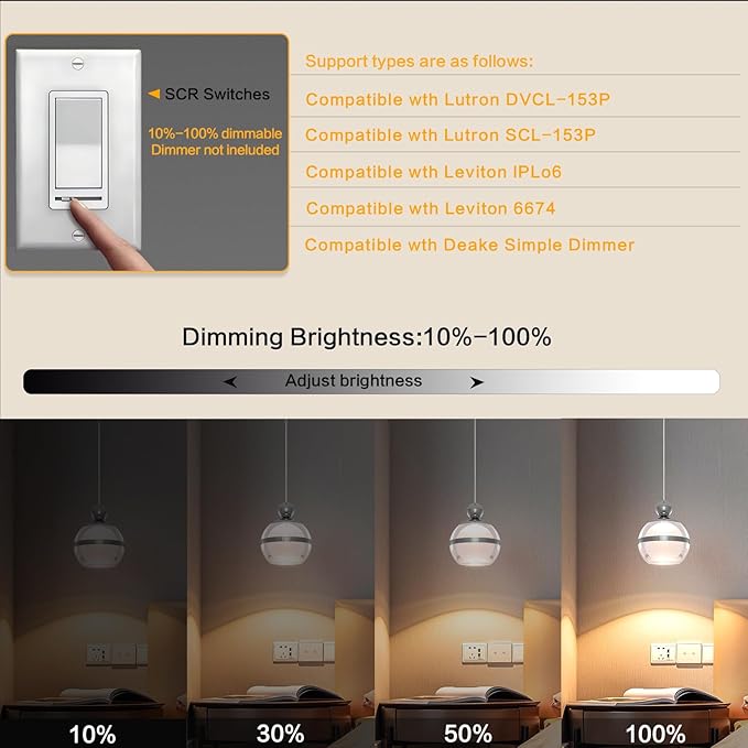 Modern Pendant Light Globe Hanging Pendant Lighting Chrome Small Chandelier Light Fixture for Kitchen Island Bedroom Dining Room Bar (1-Lights)