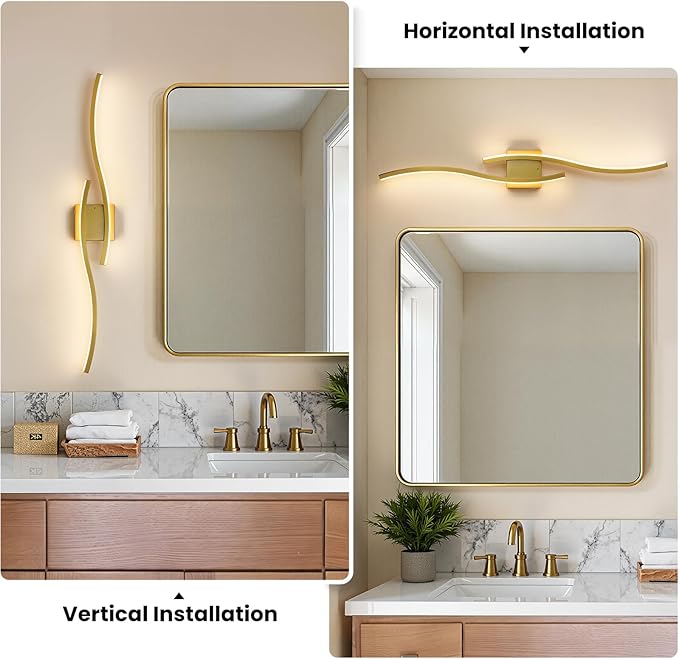 WOSHITU Gold Battery Operated Wall Sconces: 39 Inch Rechargeable Wall Sconce Set of 2 with Remote Control 3CCT Dimmable Wall Light Modern Cordless Wall Lamp for Bedroom Living Room Hallway Bathroom