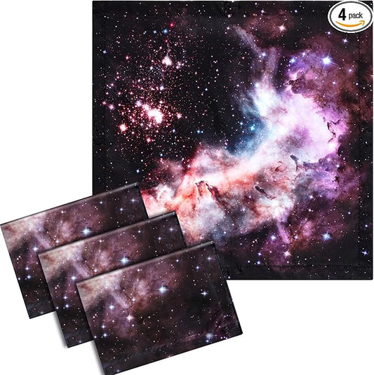 VIHOSE 4 Pcs 2 x 2 Feet Fluorescent Light Covers for Ceiling Lights Classroom Magnetic Light Filters for Reducing Harsh Glare Flicker for Office Classroom Home Drop Ceiling(Star Cluster)
