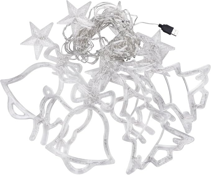 Curtain String Light Decorations 11.48FT Connectable Warm White Hanging Home Lamp USB Powered Fairy Light Indoor/Outdoor for Family Party Decor