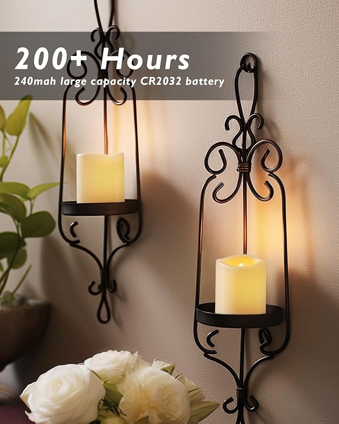Homemory 24Pack Flickering Flameless Votive Candles,200+Hour Electric Fake Candles,Battery Operated LED Tealight for Wedding,Outdoor,Table,Halloween,Christmas Decor(Warm White,Battery Included)