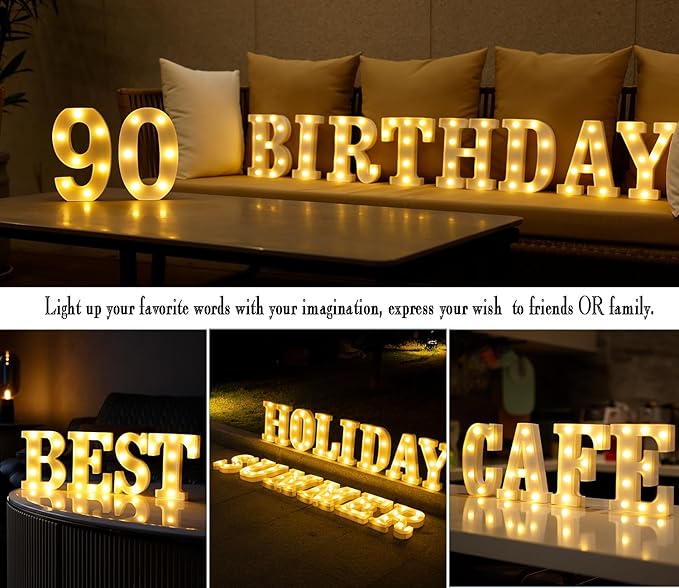 LED Marquee Numbers, Small Light Up Numbers for Party, 8.58 Inch Battery Powered Lighted Number for Birthday, Night Light, Table or Home Decor (Number 9)