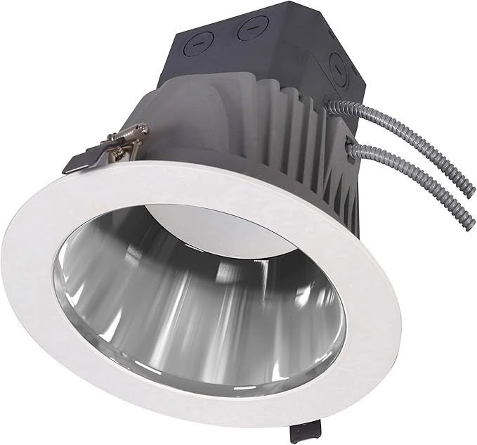 Sylvania LED RT8 8" Recessed Downlight Kit, 1000/1500/2000 Lumen Selectable, 120-277V, 3000K Neutral White - 1 Pack (61556)