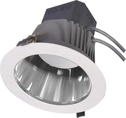 Sylvania LED RT8 8" Recessed Downlight Kit, 1000/1500/2000 Lumen Selectable, 120-277V, 3000K Neutral White - 1 Pack (61556)