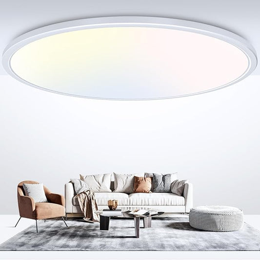 libtit 20 Inch LED Ceiling Light, 4200LM 35W Large & Bright Flush Mount Lighting Fixture, 3000K/4500K/6000K White Round Flat LED Ceiling Lamp for Bedroom Kitchen Livingroom Office