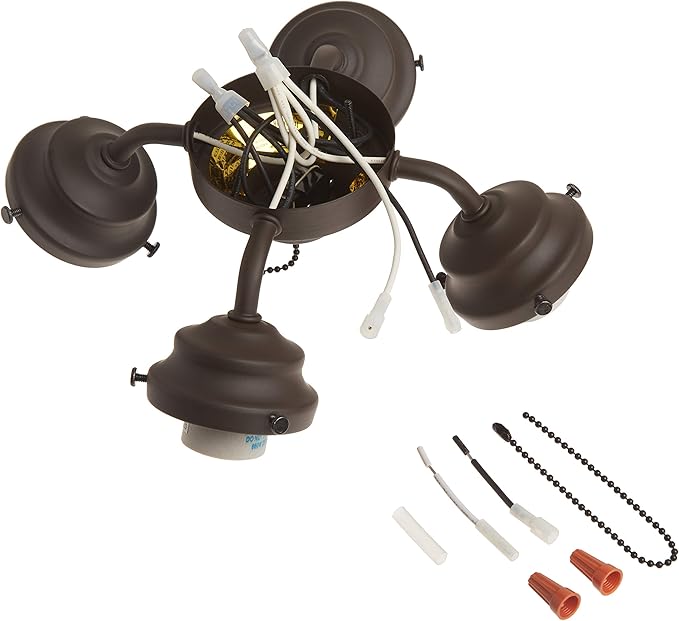 Hunter Four Light Bronze Fitter for Ceiling Fan - Ceiling Fan Light Kit Base & Replacement, Compatible with Hunter & Casablanca - 99143, New Bronze