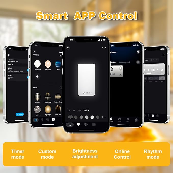 Lichaser 4 Pack LED Backlight Sheet Warm White 3000K 24V 36W, Dimmable LED Panel Sheet Work with Alexa, Flexible Backlit Light Remote & APP Control, 19.7X9.7 Inch for Marble, Onyx, Quartz Countertop