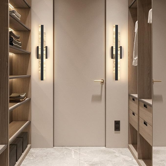 Modern Bathroom Vanity Light: Matte Black 24 inch 28W Dimmable LED Bath Bar Light Fixtures Over Mirror - Wall Sconce Picture Lights for Paintings Cabinets Bedroom 3000k