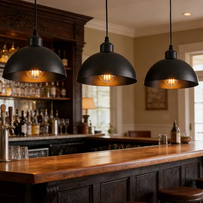 Farmhouse Pendant Lighting,Chandelier Industrial Pendant Light, Modern Kitchen Island Lights Fixtures Ceiling Hanging Dining Room Living Room