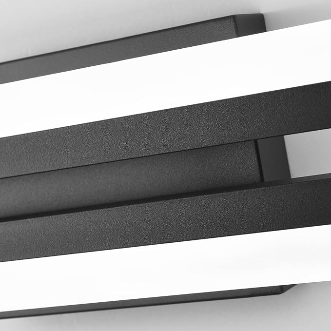 PRESDE LED Bathroom Vanity Light Modern Black 24 Inch LED Wall Lighting Fixture Over Mirror 3CCT