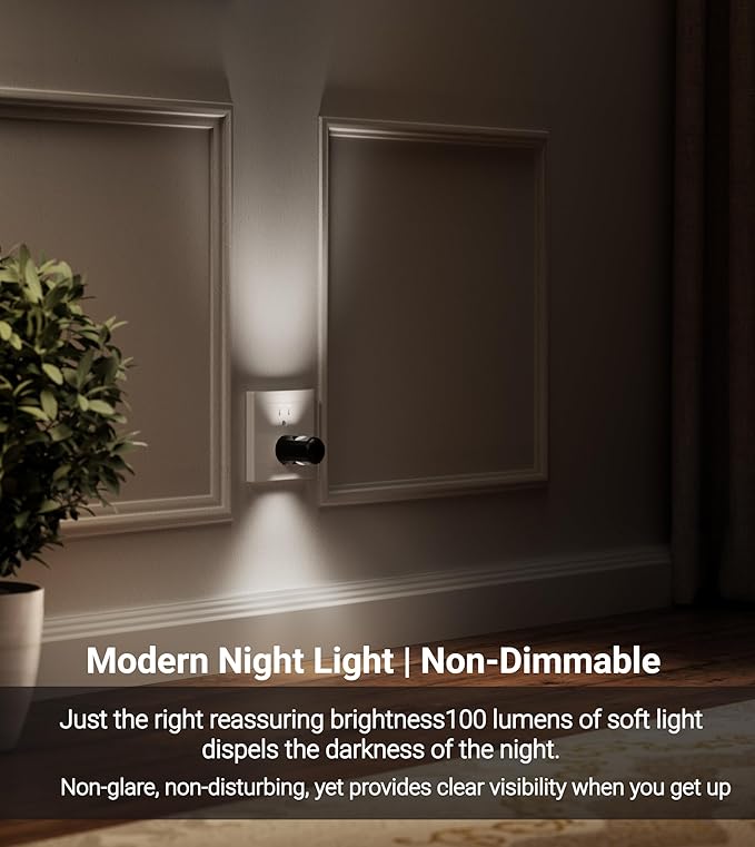 TSEXES 6 Pack LED Night Lights with Dusk to Dawn Sensor,5000K Daylight,Plug in Wall Night Lights for Kids, Kitchen, Hallway, Bathroom, Bedroom,Non-Dimmable