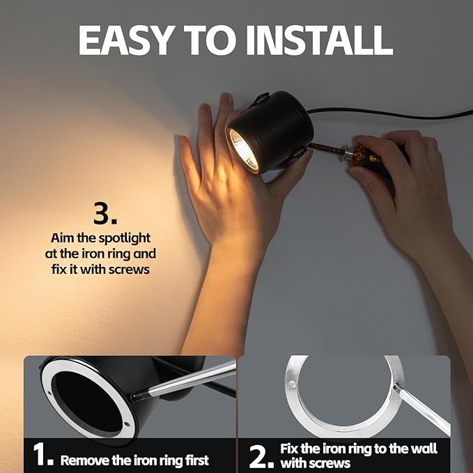 Uplighting Indoor Uplights with Timer and Remote, Stepless Adjustable Color Temperature and Dimmable Floor Can Light, 6000K Accent LED Spot Lights for Plant, Artwork, Corner, Wall